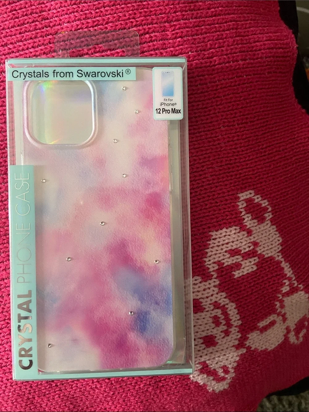 Swarovski Crystal iPhone 12 Pro Max Case - Pink, Purple, Blue Marble
